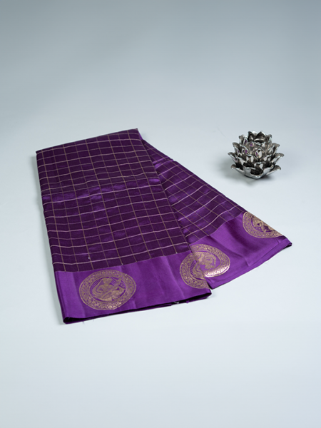 banasari puna silk purple color saree