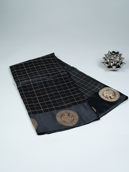 banasari puna silk black color saree