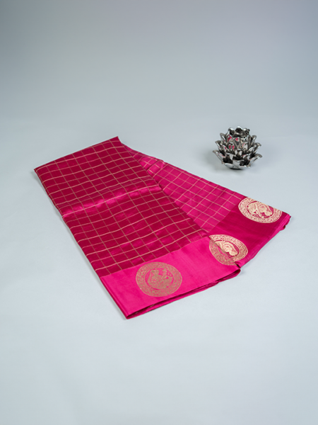 banasari  rani pink color saree