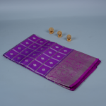 Venkatagiri pattu (magenta pink) saree with all over checks booty,plain (magenta pink) blouse with border