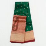 Coimbatore silk saree bottle green colour