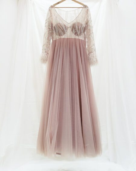 Net gown with Kardaha work