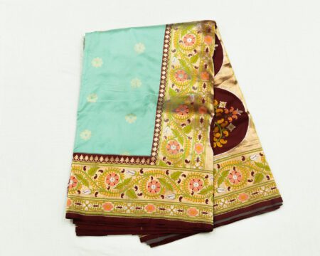 Banaras Katan silk meenakari border saree