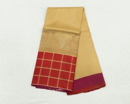 Banaras checks kora tussar saree